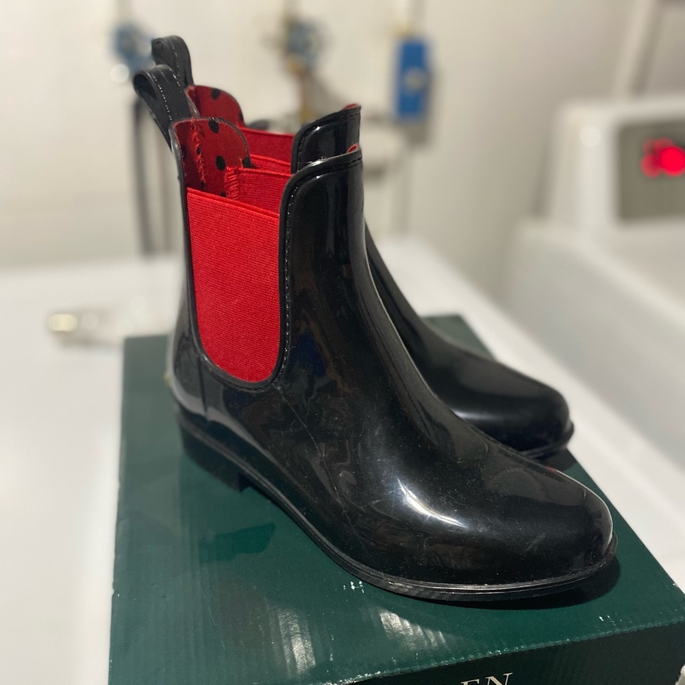 Ralph Lauren rain boots.